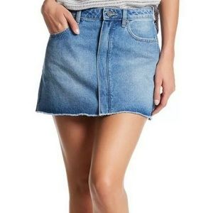 Joie Denim Hayon Mini Skirt Front Full Hidden Zip